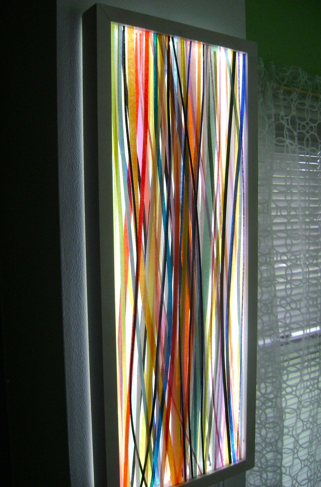 Wall Sculpture/light Wall Art/light Sculpture/titled Waft Etsy