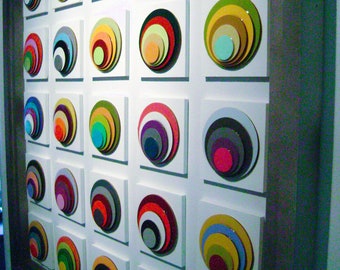 wall sculpture/mixed media wall art/office art/titled Ode to the circle