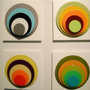 wall sculpture/mixed media wall art/office art/titled Ode to the circle image 6