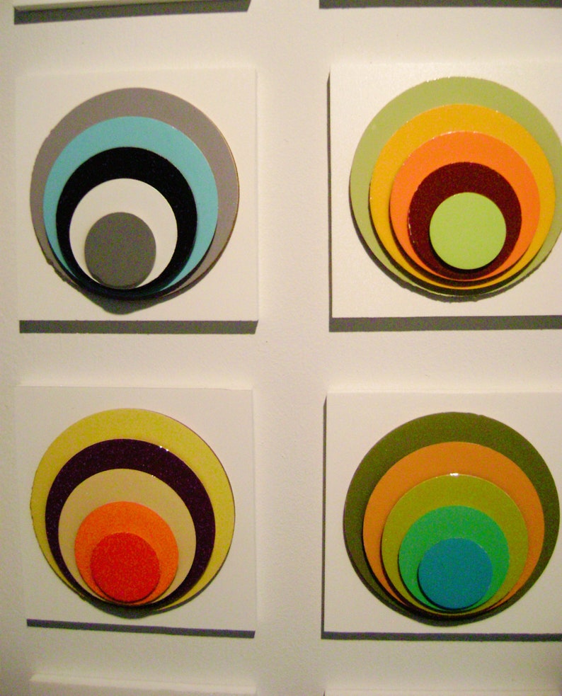 wall sculpture/mixed media wall art/office art/titled Ode to the circle image 6