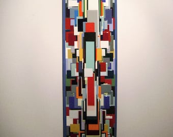 SOLD     paper wall sculpture,titled "back to square one"