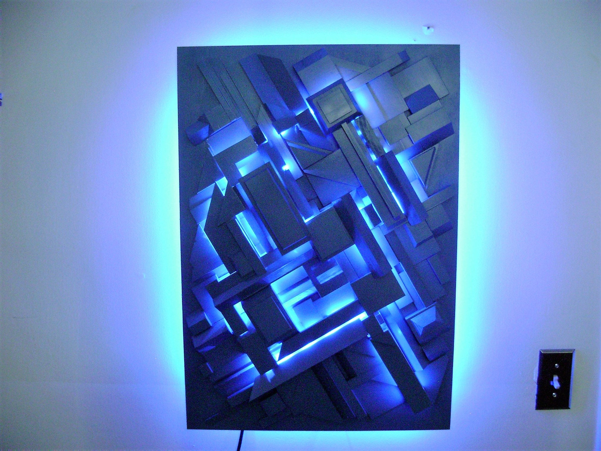 SOLD wood wall artwood wall sculpturelight Etsy