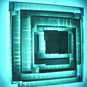 led pvc wall sculpture/light sculpture/architectual wall sculpture/titled Hanging gardens