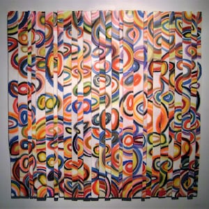 wall sculpture/pvc and ink  wall art/office art/3D wall art/abstract sculpture/titled  Day Tripper