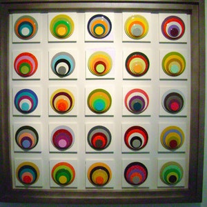 wall sculpture/mixed media wall art/office art/titled Ode to the circle image 2