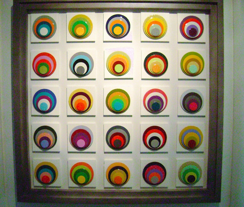 wall sculpture/mixed media wall art/office art/titled Ode to the circle image 2