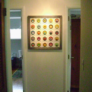 wall sculpture/mixed media wall art/office art/titled Ode to the circle image 8