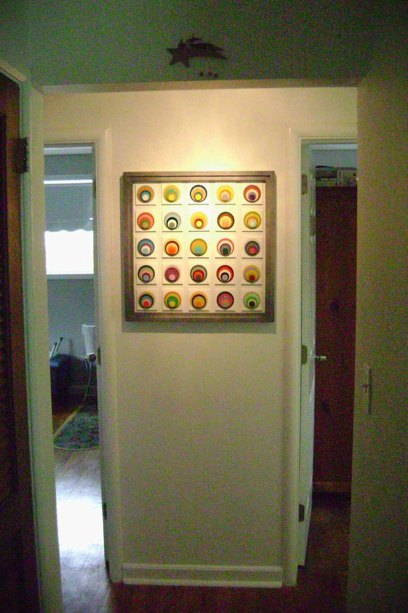 wall sculpture/mixed media wall art/office art/titled Ode to the circle image 8