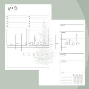 Weekly Dashboard Printable Download - Happy Planner Big - Letter - 8.5x11 - Minimalistic - PDF