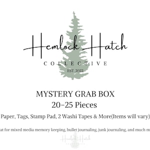 Mystery Supply Box for Junk Journals - Stationary Grab Bag - Random Pieces - Great for beginners - Papers - Stickers