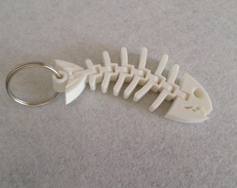 Flexible Fish Bones Keychain - Ready to Ship, FREE Standard US Shipping