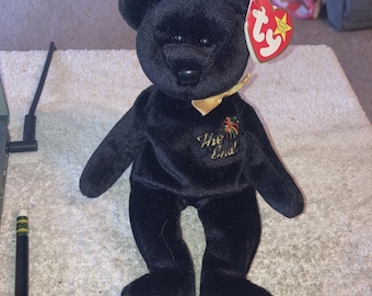 Ty Beanie Babies The End Black Bear 1999  with Tag