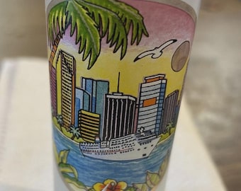 Verre à shot souvenir de Miami, Floride, 10 cm de haut
