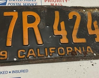 1937 kalifornisches Nummernschild - Original 7R 424