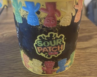 Sour Patch Kids Coffee Cup Mug 3-3/4"T 3"D yellow , Try and Contain yourself...