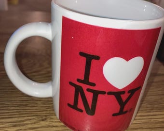 I love New York Vintage Coffee Cup mug Jay Joshua NY, Made in USA