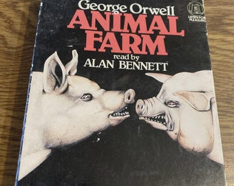 George Orwell Animal Farm Audio Book Read by Alan Bennett- 2 Cassette Tapes 1984