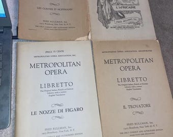 Vintage Opera Libretto LOT Of 16 Assorted Metropolitan Schirmer Ricordi etc ...