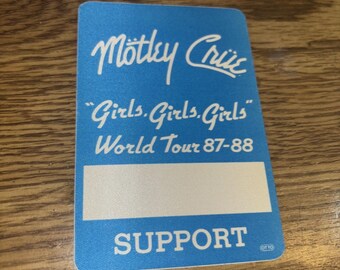 【希少】 MOTLEY CRUE 大判ヴィンテージ バックパッチ モトリークルー 非常に希少な 1987 年製 Motley Crue - Girls, Girls, Girls