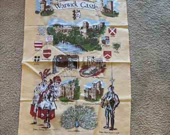 Warwick Castle Kitchen Tea Towel TT592, Sally Jayne Textiles , British Made