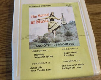 Vintage 8 Track Tape ; The Sound of Music and Other Favorites 70s