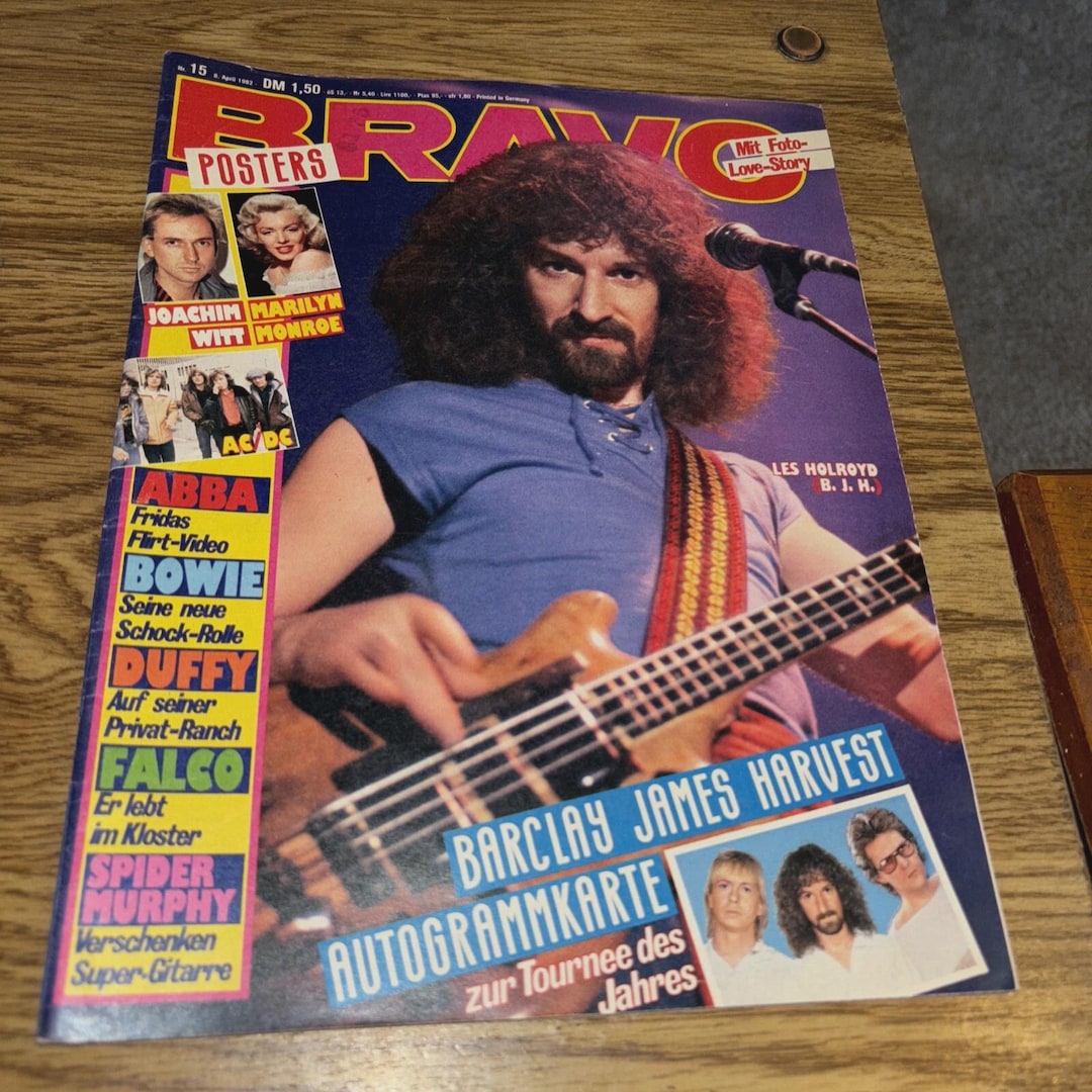 Bravo Music Magazine April 1982 Barclay James Harvest, Abba Bowie Duffy ...