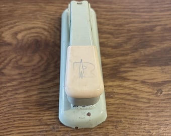 Bates 88 Vintage Stapler USA, Raytheon R Logo, Seafoam Green