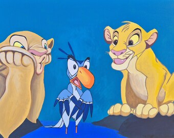 Lion king Artwork Canvas acrylic Original painting not print