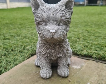 Yorkshire Terrier solid stone garden ornament