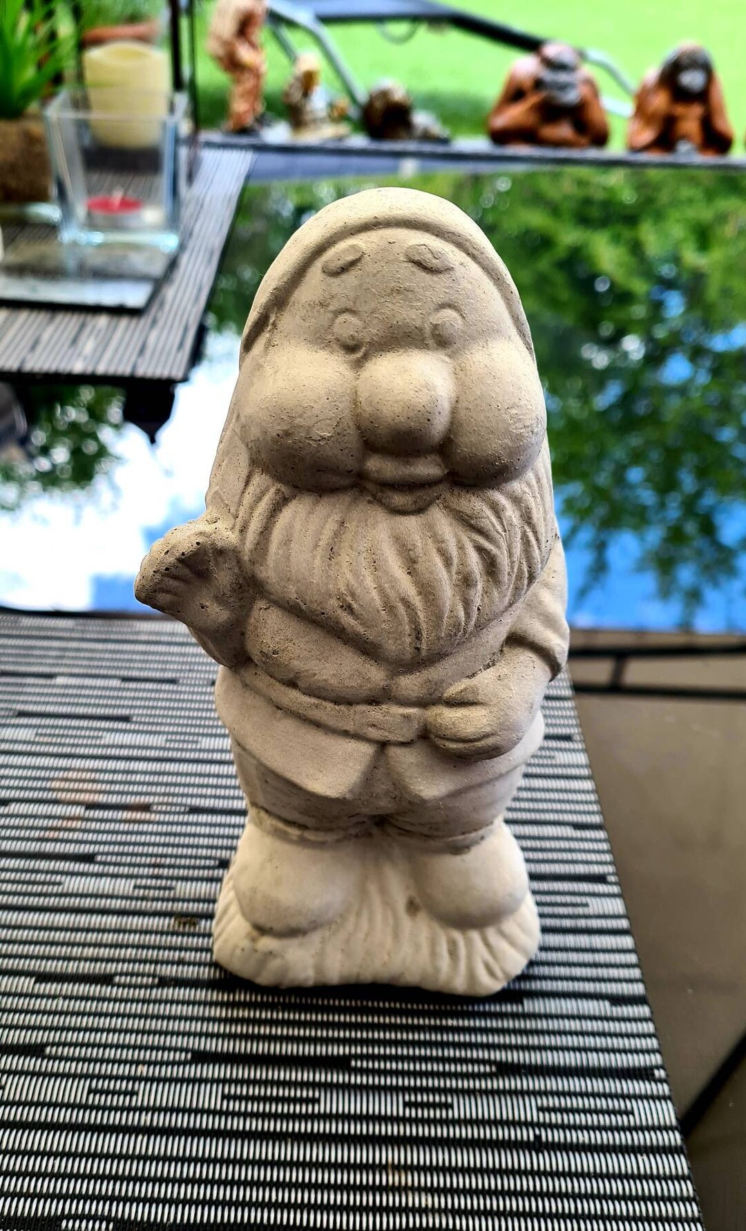 Garden Gnomes. Stone Ornaments. Cement Casted. Hand Made. Etsy