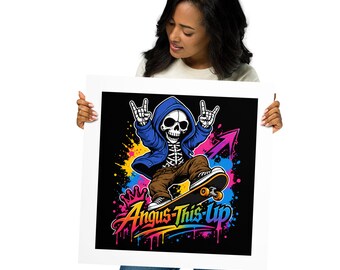 グラフィティアートポスター　私独自の個性的なデザイン　デジタルアートプリント