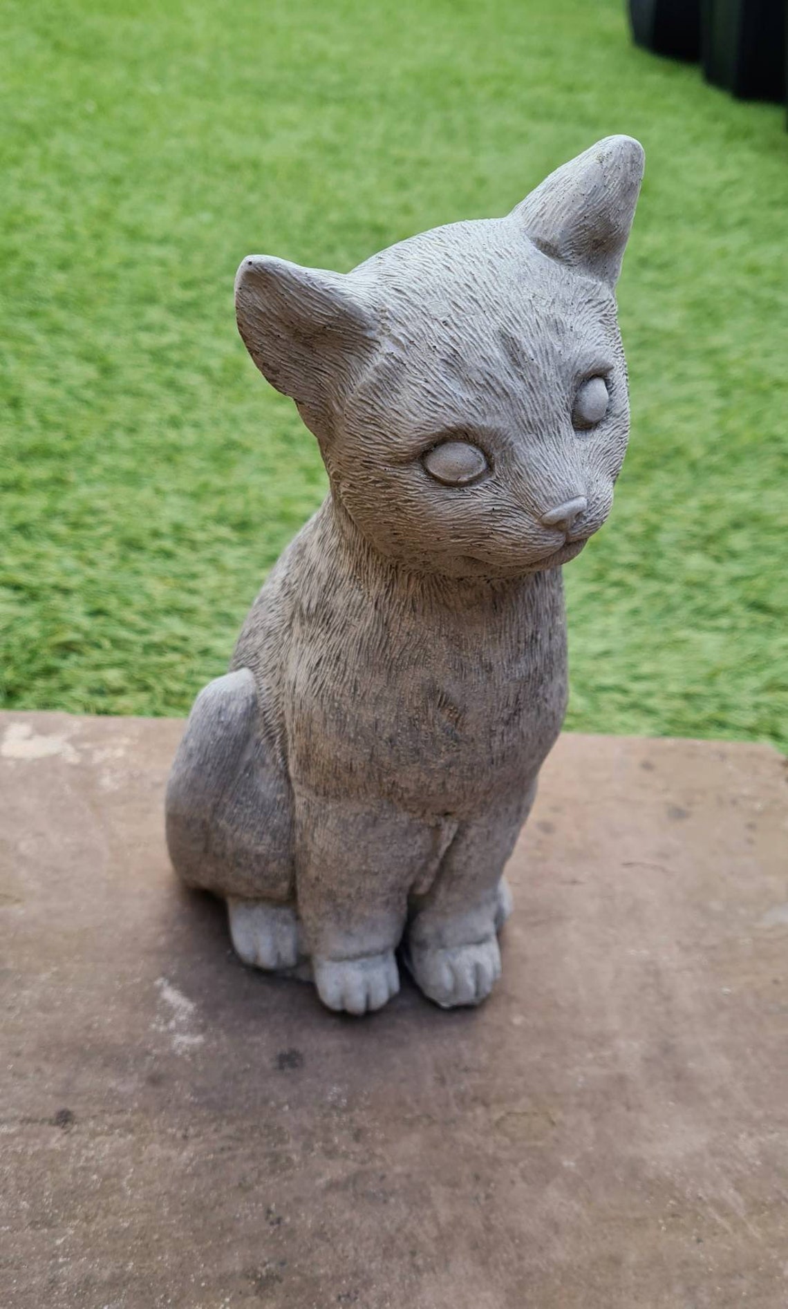 Stone Cat Garden Ornament. Etsy UK