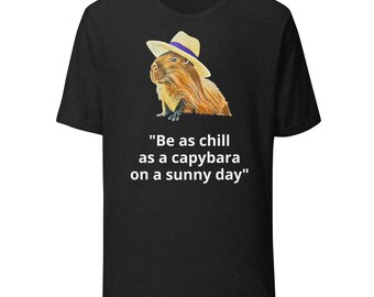 カピバラ柄ユニセックスTシャツ