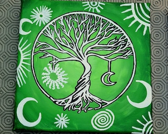 Painting on canvas tree of life