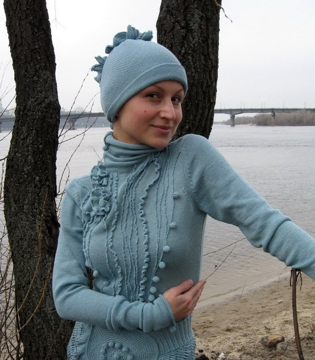 Handmade Crochet Dress Multicolor Bright Dress Boho Dress Colourful Cotton Knit Dress Maxi Dress