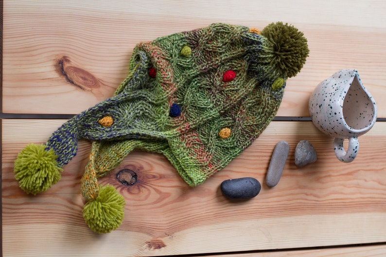 Hat Knit green gift for her Winter warm knit womens Clothing Gift Personalized gift Knit hat gift for girlfriend Warm wool cap wool beanie