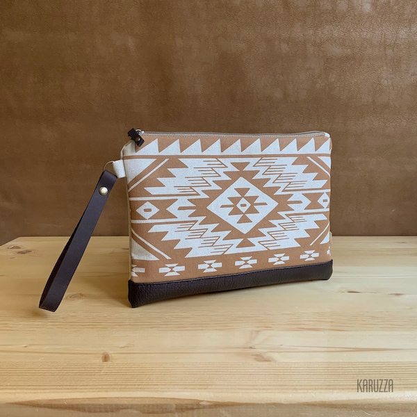 Tribal Clutch,Native Pouch,Aztec Purse,Navajo Print,Boho bag,Geometric Print Bag,Party Wallet,Evening Clutch,Mother's Day Gift,Shaby Chic