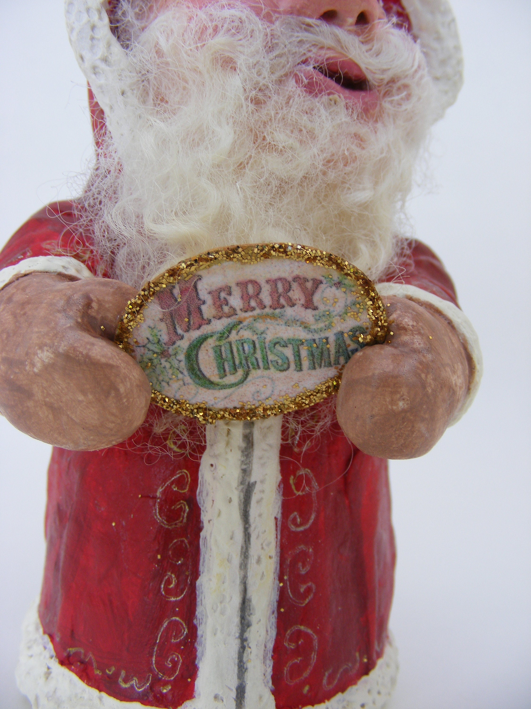 Father Christmas Figurine Santa Claus Art Doll Christmas Etsy