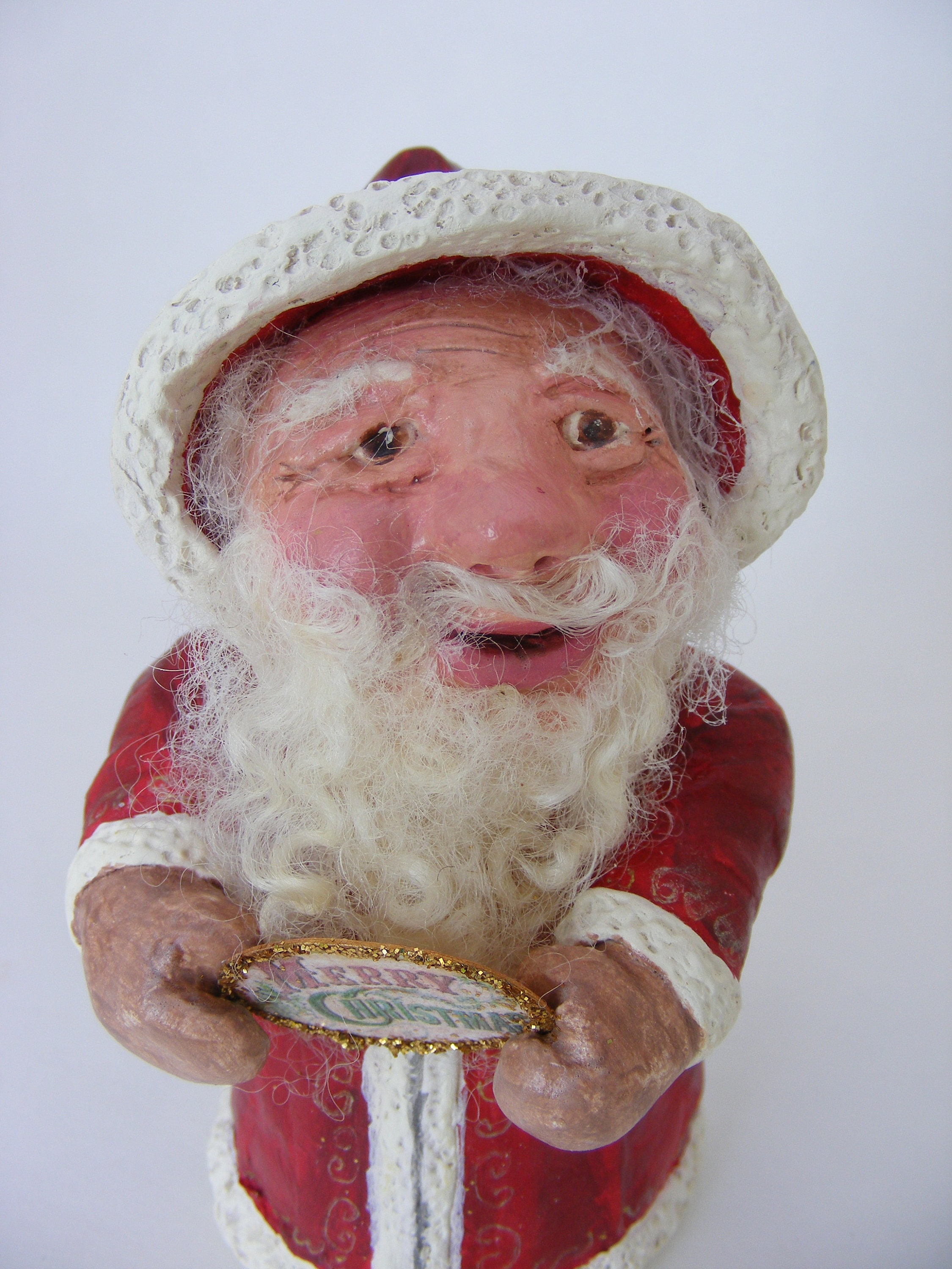 Father Christmas Figurine Santa Claus Art Doll Christmas Etsy