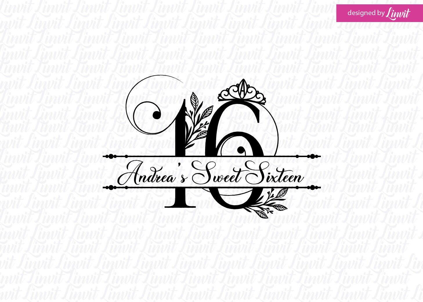 Download Sweet 16 Svg Sweet 16 Crown Royal Svg Quinceanera Svg | Etsy