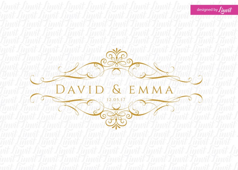Luxury Wedding Logo wedding logo wedding monogram logo premade wedding logo custom wedding logo custom luxury logo gold logo