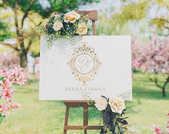 Wedding Logo, Wedding Monogram, Wedding Monogram Logo, Luxury Wedding Logo, Custom Wedding Logo, Wedding Svg, Blog Logo, Monogram Frame SVG