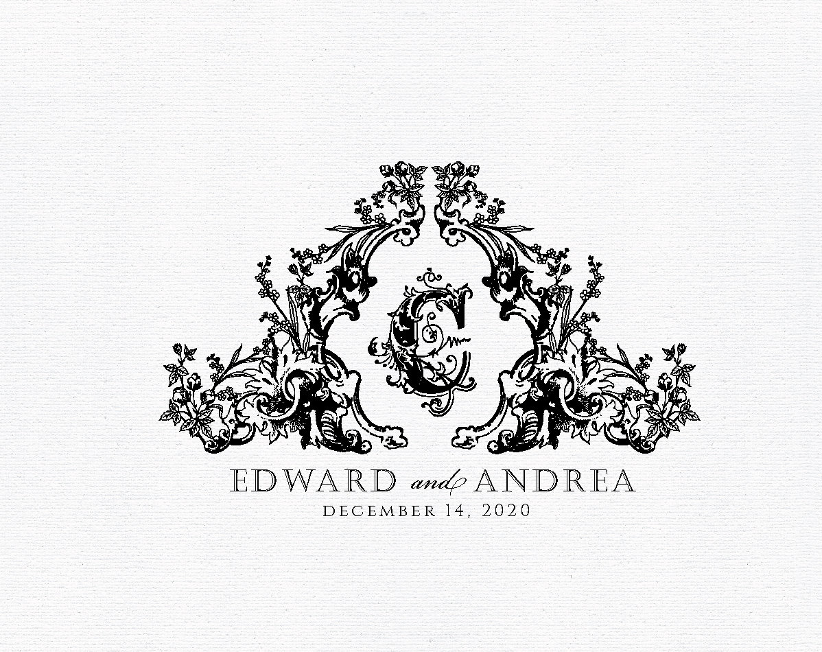 Vintage Wedding Monogram Crest Logo Design (digital Download) - Etsy