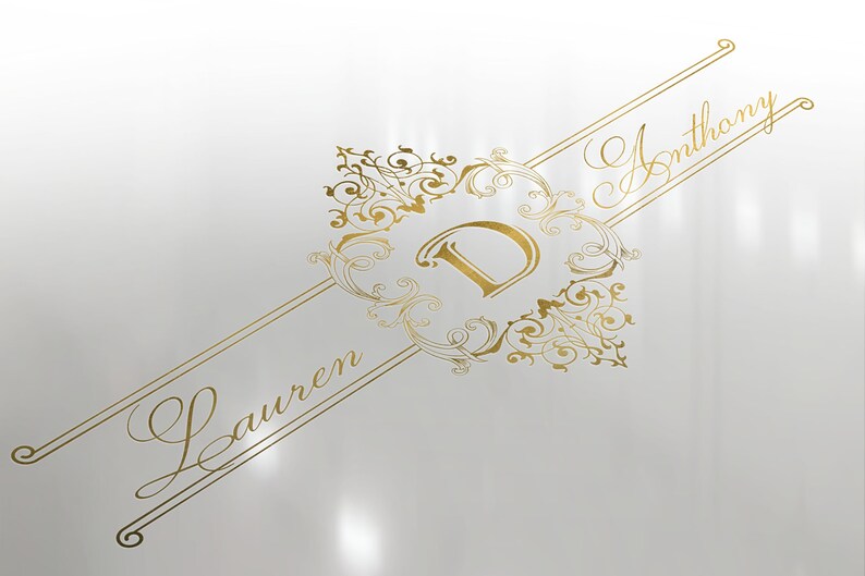 Custom Wedding Monogram Logo, Editable Crest (SVG, PNG) - Etsy