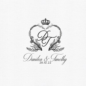Beach Wedding Logo SVG Tropical Monogram Crest SVG Coastal Wedding Logo Nautical Wedding Monogram Editable Crest PNG Digital Download