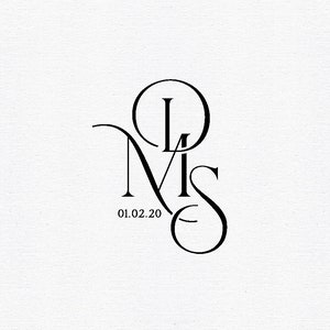 Logotipo de boda SVG, monograma de boda SVG, escudo editable PNG, logotipo de iniciales superpuestas, logotipo de boda personalizado, diseño de monograma vertical