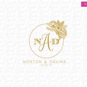 Wedding logo monogram, Wedding logo design, Wedding Logo, Couples initials logo, Premade logo design, Calligraphy logo, Modern logo