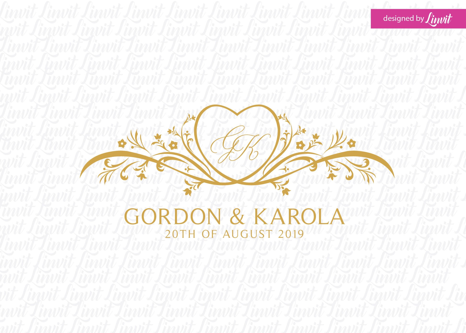 Luxury Wedding Logo wedding logo premade wedding logo gold Etsy