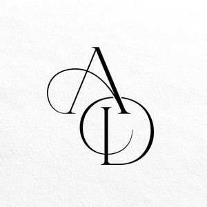 Wedding Logo SVG Monogram Logo SVG Editable Crest PNG Custom Wedding Logo Digital Logo Initials A&D Gobo Logo Invitation Logo Save the Date