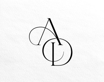 Modernes Hochzeits-Monogramm, vorgefertigtes Logo-Design, Hochzeits-Paar-Logo, Kalligraphie-Hochzeits-Monogramm, Initial-Logo, anpassbares Hochzeits-Monogramm